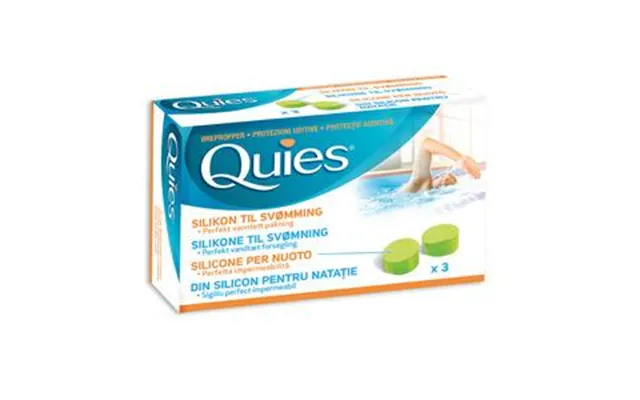 Quies Ørepropper Silikone, Svømning - 3 Par