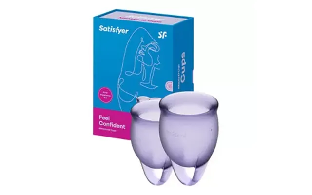 Satisfyer Feel Confident Menstruationskop, Purple - 2 Stk.