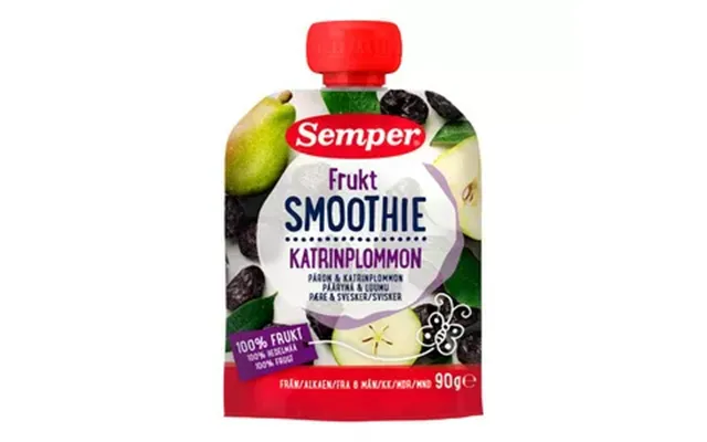 Semper Frugtsmoothie M. Pære & Svesker 6 Mdr. Ø - 90 G.