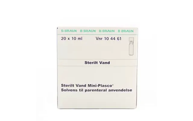 Sterilt Vand Mini-plasco Parenteral Anvendelse - 20 X 10 Ml