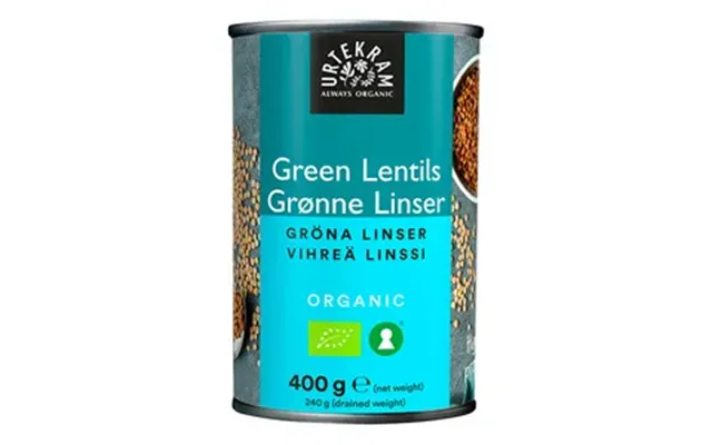 Urtekram Grønne Linser I Dåse Ø - 400 G