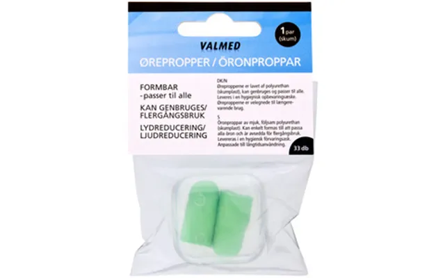 Valmed Ørepropper - 1 Par