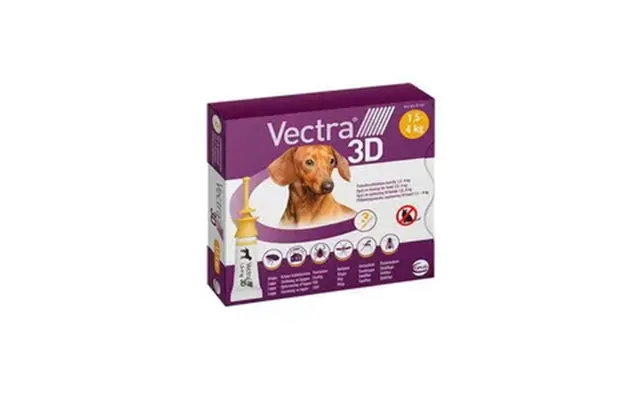 Vectra 3d -on Til Hunde, 1,5-4 Kg - 3 Pipetter