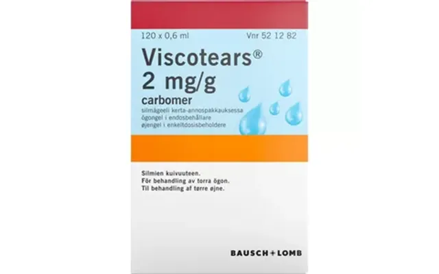 Viscotears Øjengel 2 Mg G - 120 X 0,6 Ml