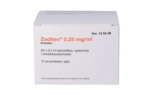 Zaditen 2care4 0,25 Mg G Øjendråber Enkeltdosis - 60x0,4 Ml.
