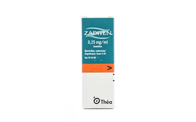 Zaditen Øjendråber 0,25 Mg Ml - 5 Ml