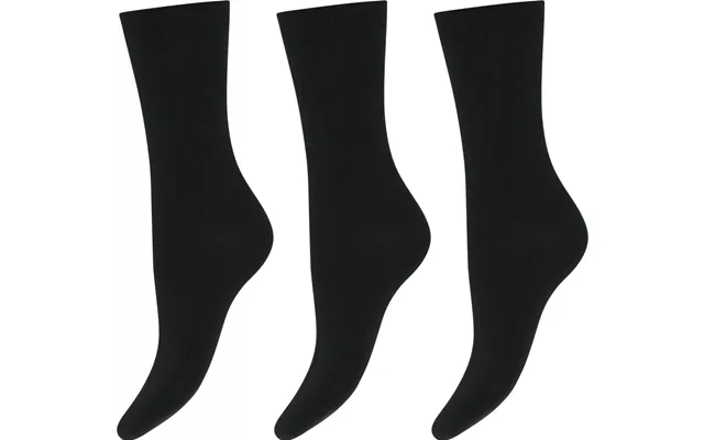 Decoy 3-pak Ankel Strømper Økologisk Bomuld Black