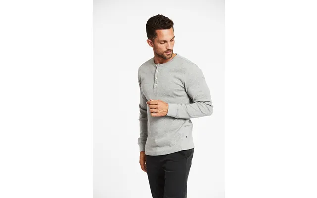 Lindbergh L S Grandad T-shirt 30-420095-grey Melange