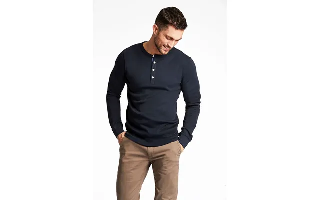 Lindbergh L S Grandad T-shirt 30-420095-navy