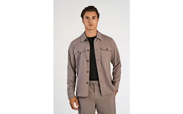 Lindbergh Superflex Overshirt 30-305044-deep Sand Melange