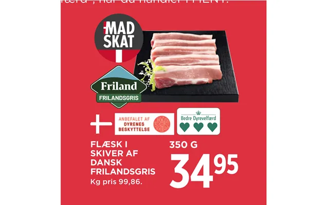 Flæsk I Skiver Af Dansk Frilandsgris