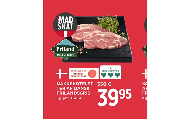 Nakkekoteletter Af Dansk Frilandsgris