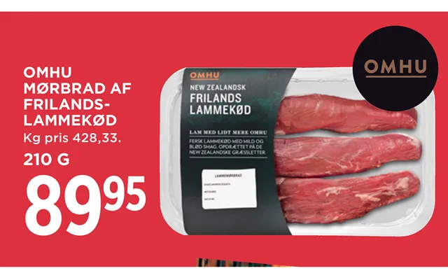 Omhu Mørbrad Af Frilandslammekød