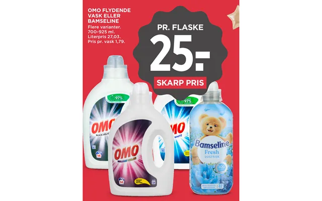 Omo Flydende Vask Eller Bamseline