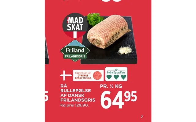 Rå Rullepølse Af Dansk Frilandsgris
