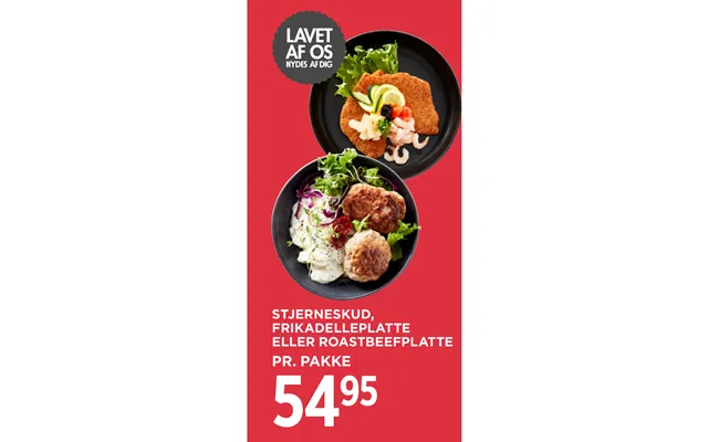 Stjerneskud, Frikadelle Platte Eller Roastbeefplatte