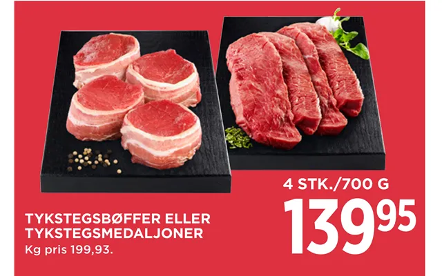 Tykstegsbøffer Eller Tykstegsmedaljoner