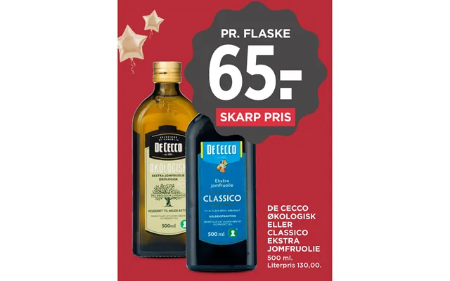 De Cecco Økologisk Eller Classico Ekstra Jomfruolie