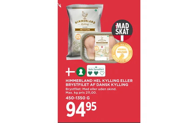Himmerland Hel Kylling Eller Brystfilet Af Dansk Kylling