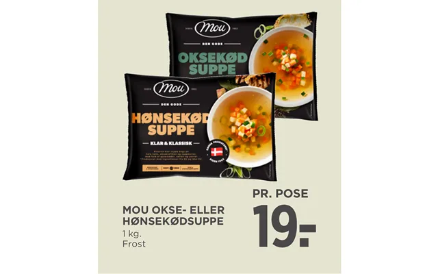 Mou Okse- Eller Hønsekødsuppe
