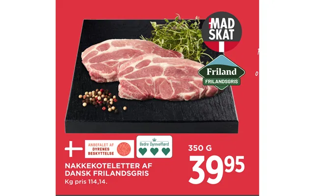 Nakkekoteletter Af Dansk Frilandsgris