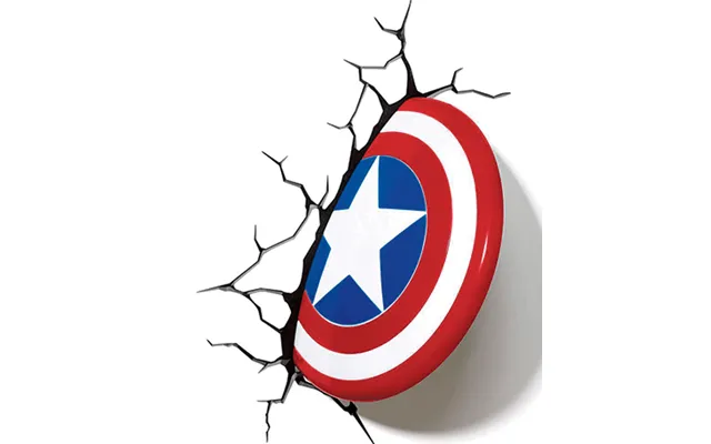 Captain America Skjold 3d Led Lampe - Marvel