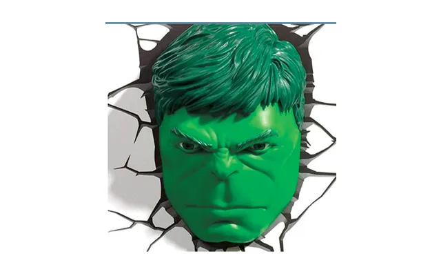 Hulk Hoved 3d Led Lampe - Marvel