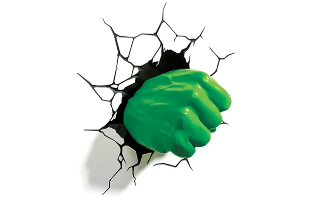 Hulk Knytnæve 3d Led Lampe - Marvel