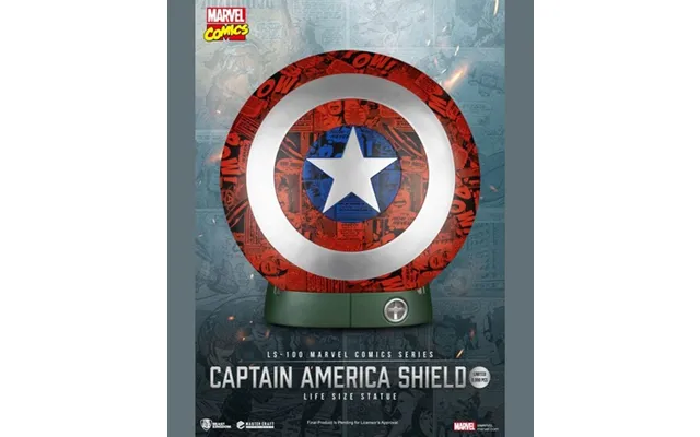 Marvel Captain America Skjold Statue I Fuld Størrelse - 64 Cm