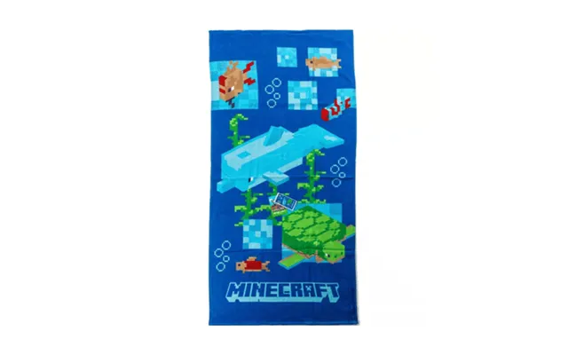 Minecraft Aquatic Håndklæde - 70x140cm