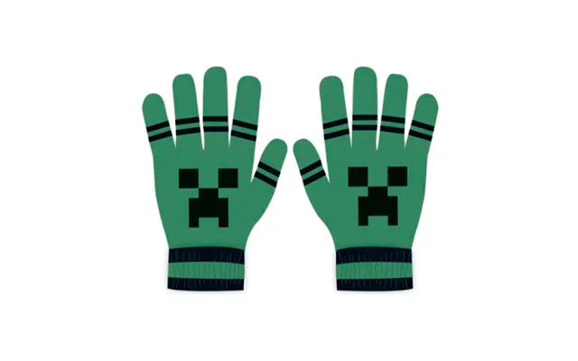 Minecraft Creeper Handsker - Vanter Til Børn