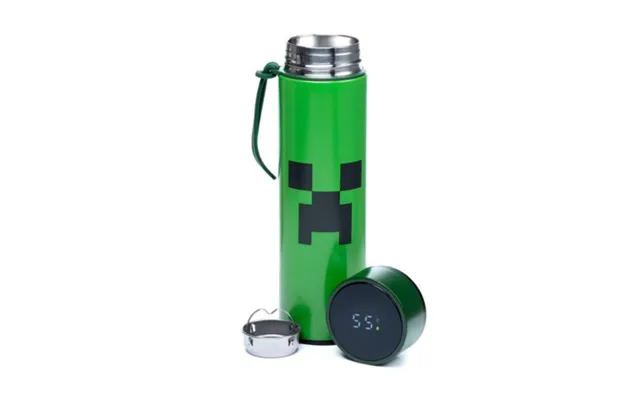 Minecraft Creeper Termoflaske I Rustfrit Stål Med Termometer