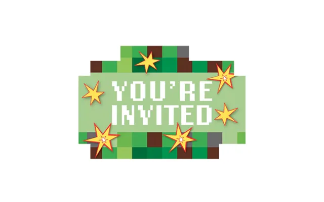 Minecraft Earth Invitationskort - You're Invited