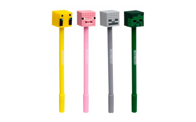 Minecraft Kuglepenne - 4 Stk.