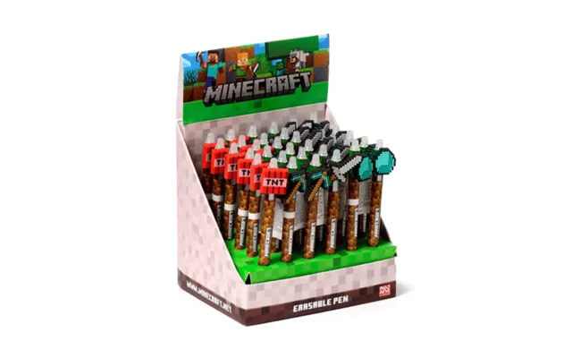 Minecraft Kuglepenne - 4 Stk.