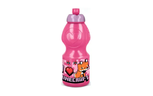 Minecraft Lyserød Drikkedunk - 400ml
