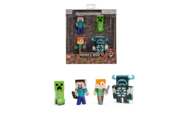 Minecraft Metal Figurer - 4 Stk.