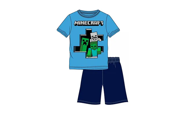 Minecraft Pyjamas Sæt - Blå Mørkeblå