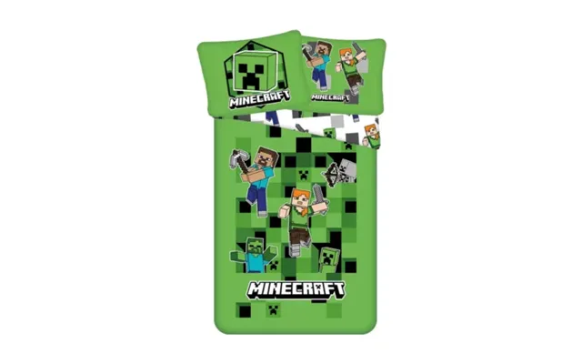 Minecraft Sengetøj - Grøn & Hvid