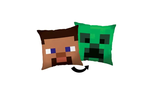 Minecraft Steve & Creeper Pude 40x40cm
