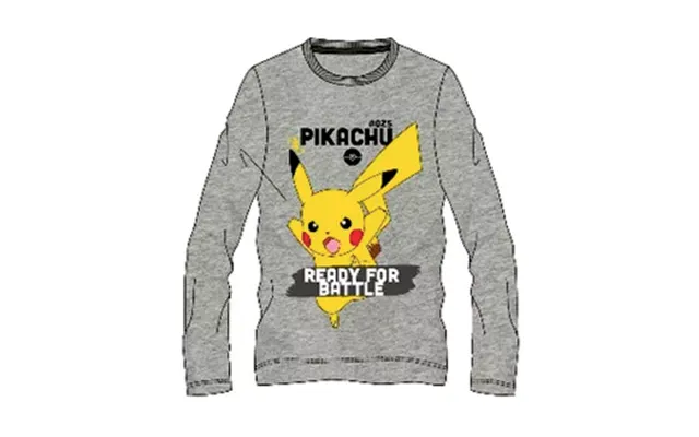 Pokemon Grå Langærmet T-shirt 8-14 År
