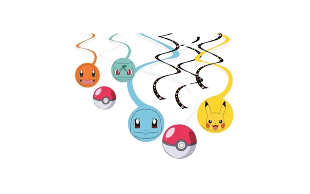 Pokemon Hængende Dekorationer - 6 Stk.