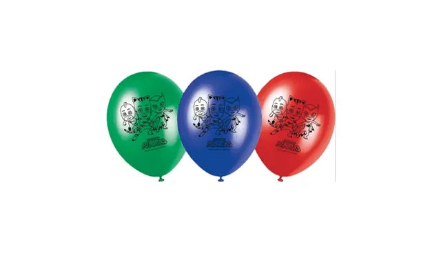 Pyjamasheltene Farvede Balloner - 8 Stk.