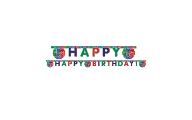 Pyjamasheltene Happy Birthday Banner