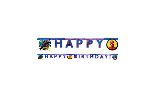 Spiderman Happy Birthday Banner - 2m
