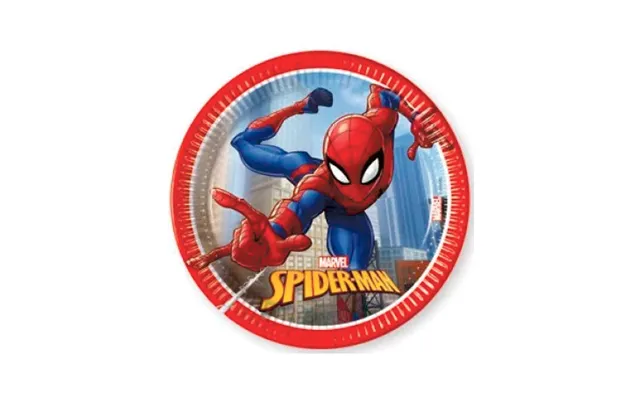 Spiderman Paptallerkner - 8 Stk.