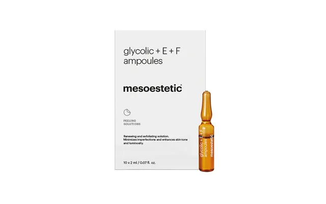Mesoestetic Glycolic E F Ampoules - Antiage Ampuller Som Øger Hudtone
