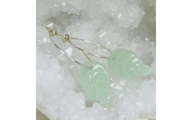 Green Plume Hoops Øreringe