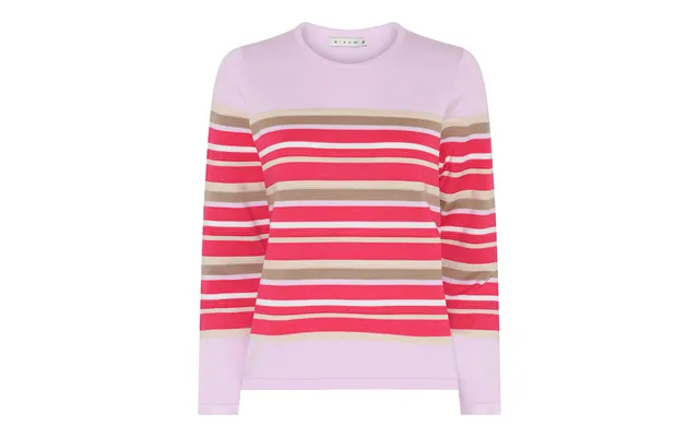 Micha Basic Eco Vero Forårs Stribet Strik - Pink Rosa