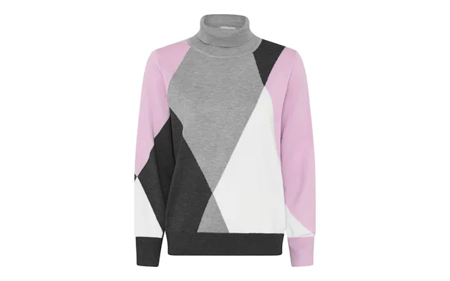 Micha Eco Vero Block Strik - Grå Rosa